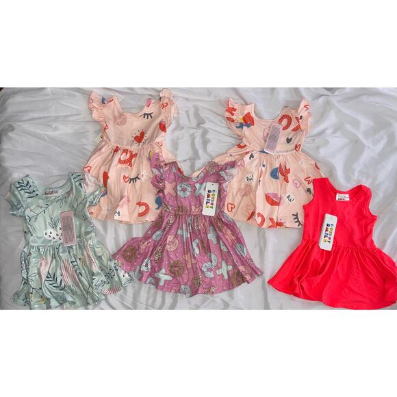 NWT Dot Dot Smile set of 5 Dresses with MSRP of $36 per Dress - Picture 1 of 12